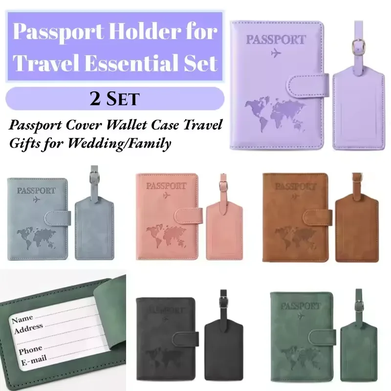 Pomelo – Meilleur ensemble de porte-passeport étanche avec emplacement pour carte SIM, cadeaux de voyage tendance pour la famille et les mariages