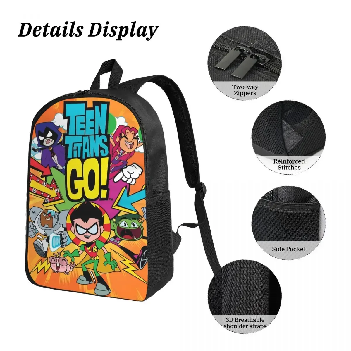 3 pièces adolescents titans go beast boy merch sac à dos ensemble pour enfants boîtes à crayons ensembles de sacs à livres avec boîte à déjeuner pour les écoliers sac à dos