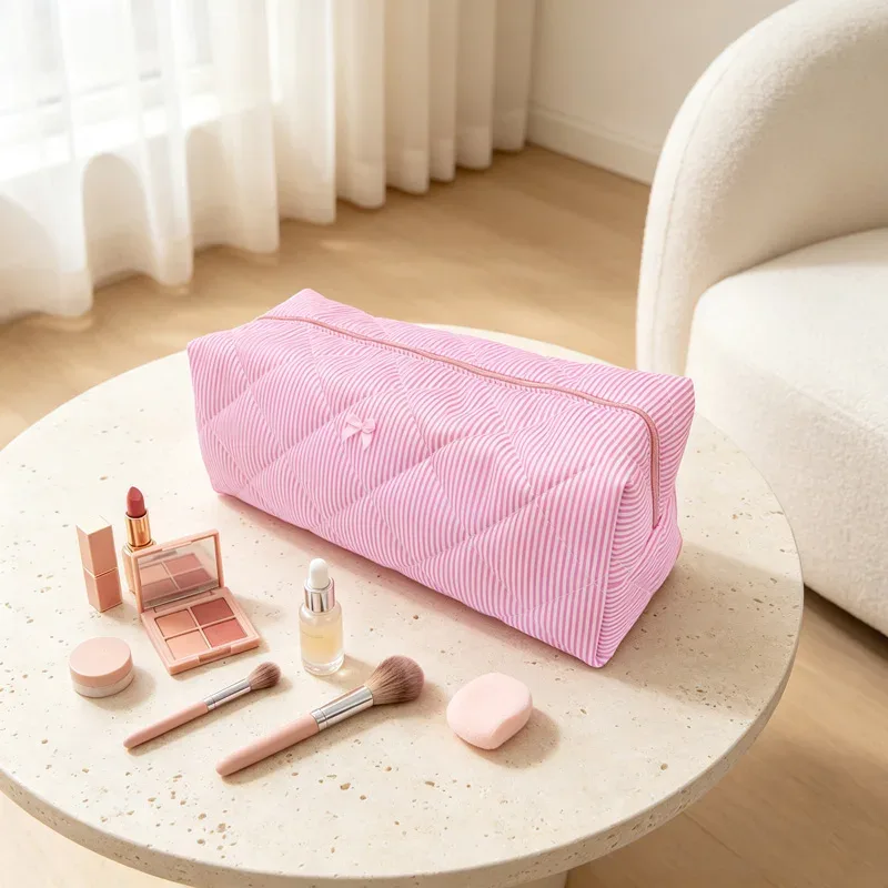 grande trousse de maquillage de grande capacité, sac de rangement pour sèche-cheveux, sac de rangement pour articles de voyage, sac portable pour sèche-cheveux
