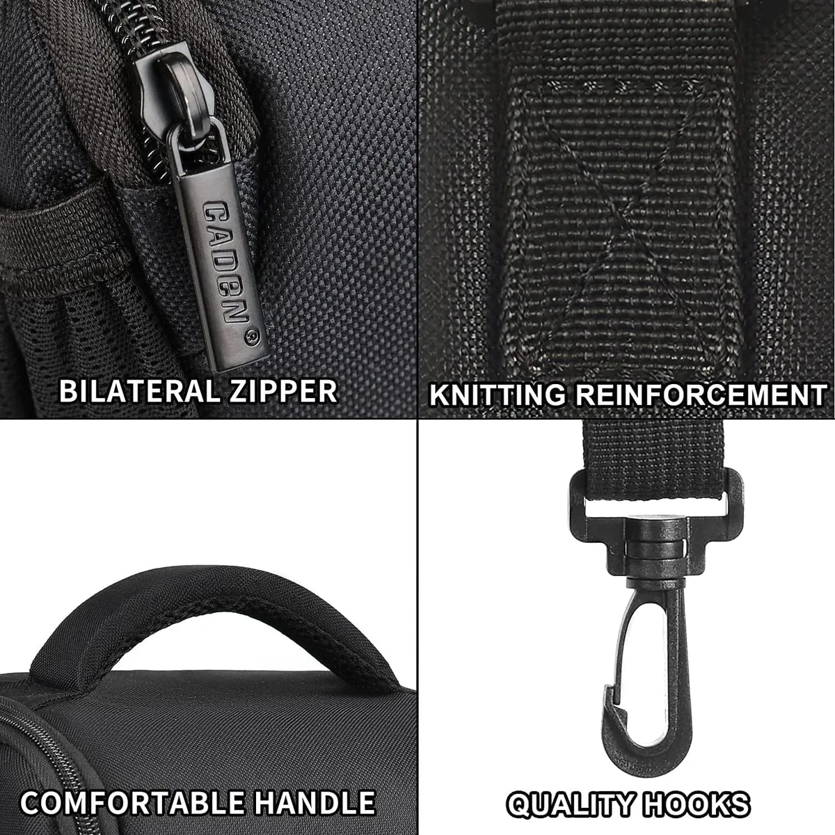 sac pour appareil photo numérique reflex caden, sac à bandoulière en nylon, sac pour équipement photographique, sac triangulaire pour appareil photo hybride pour nikon canon sony