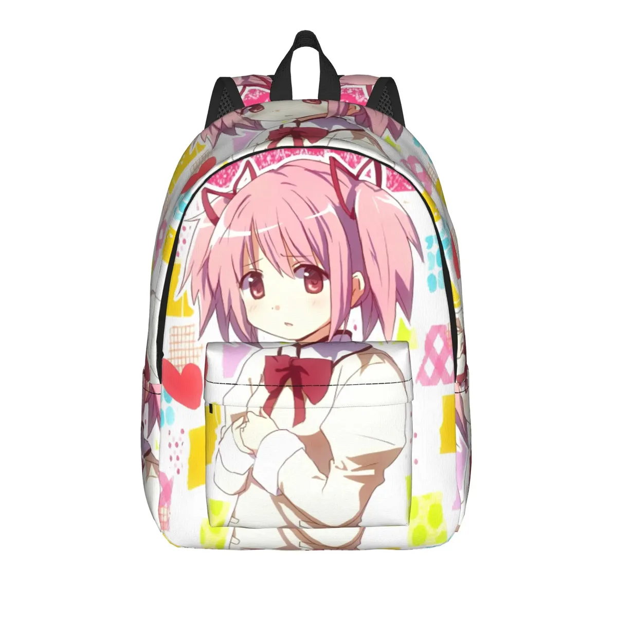 sac à dos anime puella magi madoka magica pour hommes et femmes, sac à dos d'école secondaire, sac à bandoulière pour ordinateur portable kaname madoka