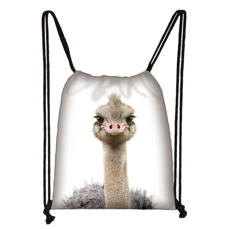 sac à cordon de serrage mignon animal koala femmes hommes mode sac de rangement panda/zèbre fille voyage loisirs sac à dos pliable