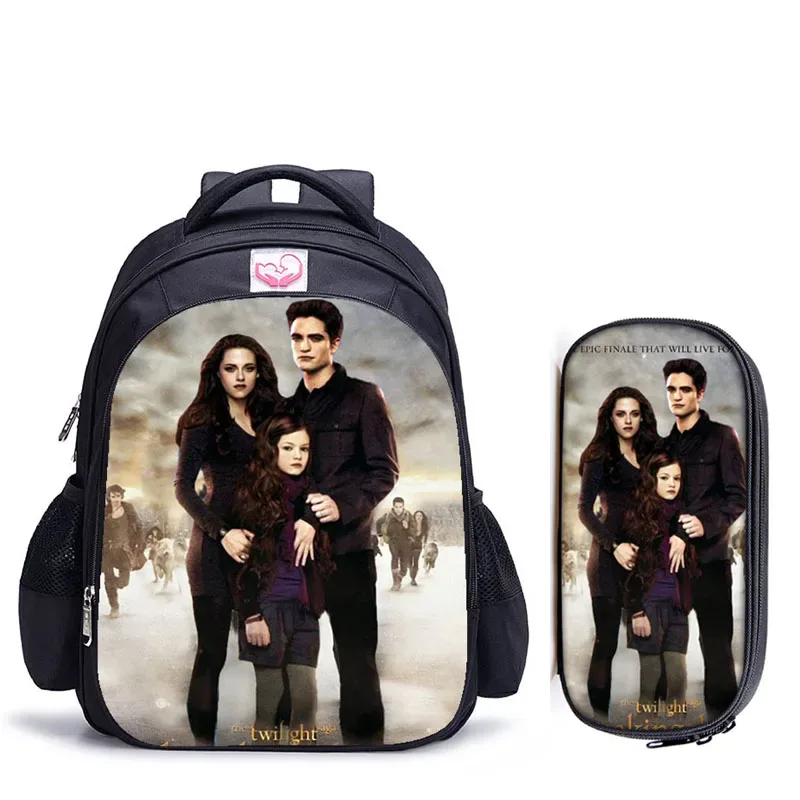 16 pouces crépuscule sac à dos pour adolescentes garçons livre sac mochila sac de voyage enfants école sacs à dos