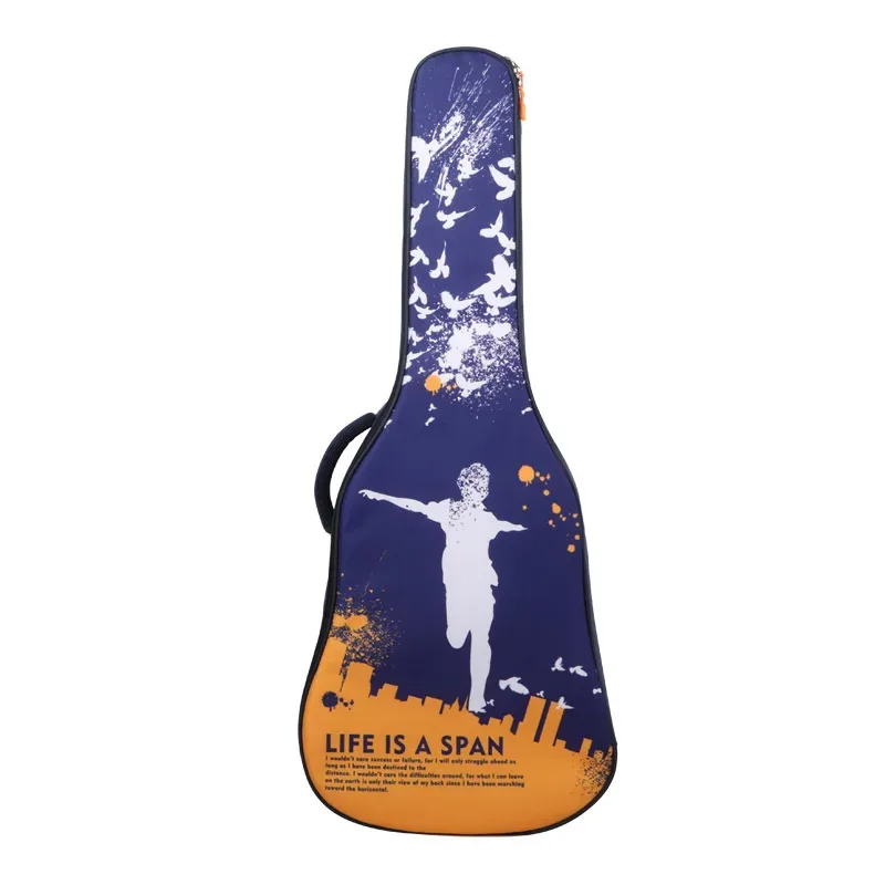 jebag à motif créatif avec sangles à double lancement, sac à dos acoustique rembourré, étui étanche, sacs à dos, 40/41 pouces