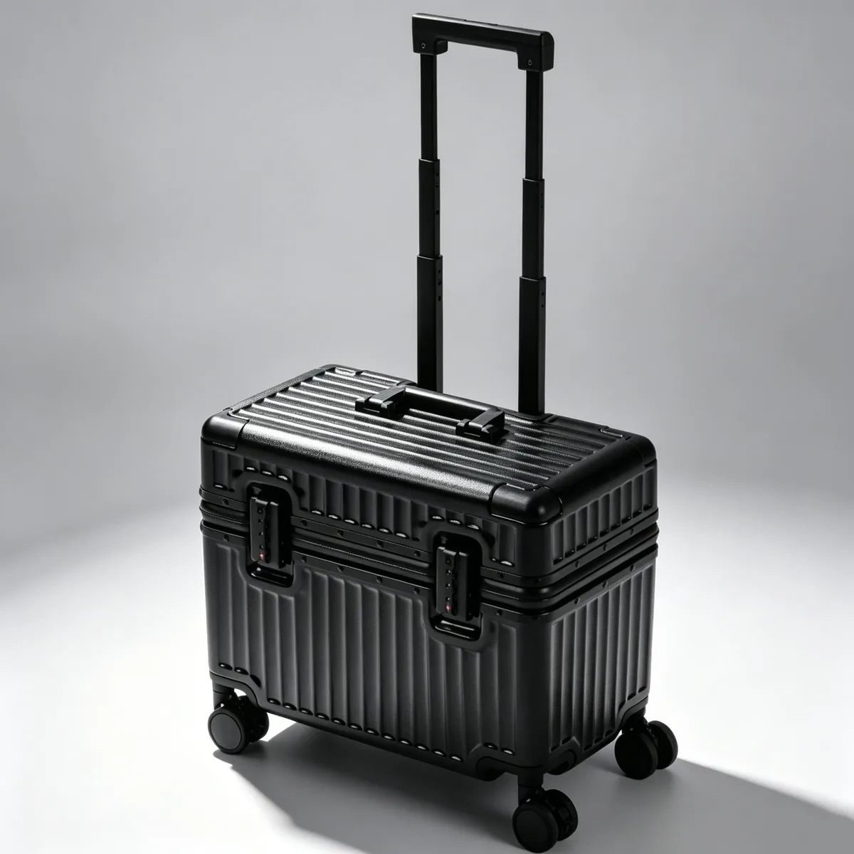 valise à ouverture par le haut 18/20 pouces, bagage cabine pour photographe, bagage à roulettes en matériau pc avec cadre en alliage d'aluminium et serrure tsa
