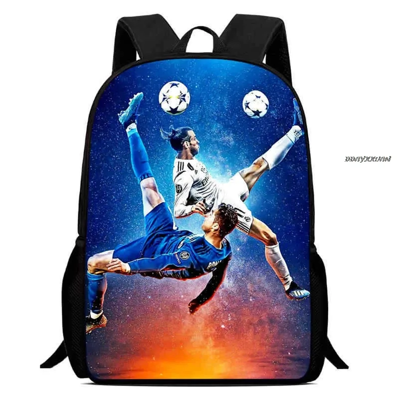 Sac à dos scolaire dessin animé Messi unisexe pour enfants de 5 à 8 ans - Sac à dos léger ergonomique et protecteur de la colonne vertébrale pour l'école