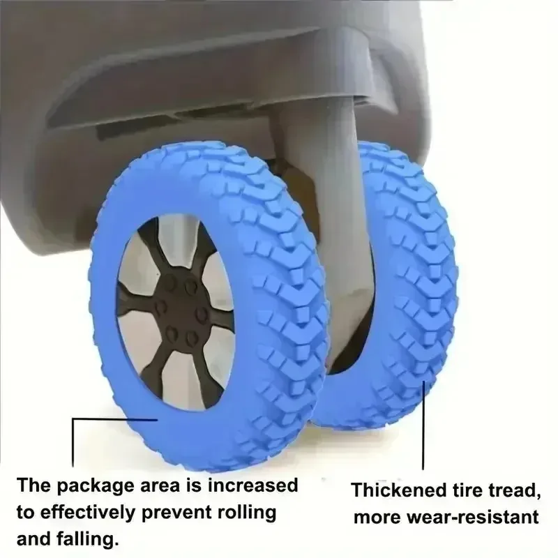 2-24 pièces protège-roues de valise en silicone, couvre-roues anti-bruit pour bagages de voyage, accessoires