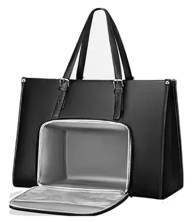 sac fourre-tout avec compartiment pour le déjeuner, sac pour ordinateur portable, sac fourre-tout avec compartiment pour boîte à lunch, support pour ordinateur, conteneur pour fruits, boissons et collations