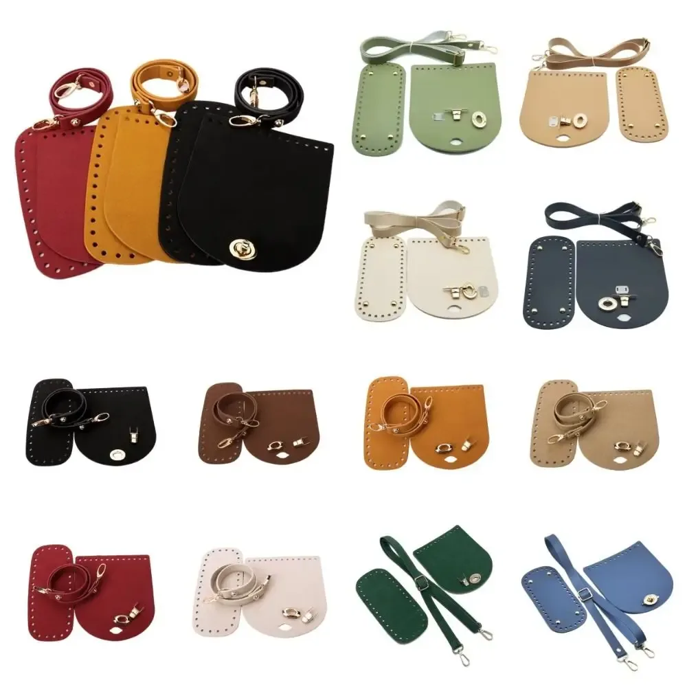 lot de 3 sangles de sac à bandoulière en cuir de couleur unie, fond en pu, accessoires de sac faits main diy, sangle de remplacement en cuir pour sac diy, pour fille