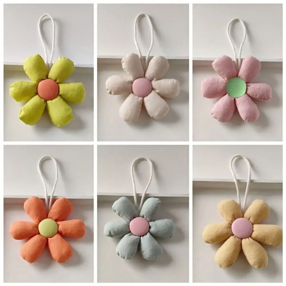 pendentif de sac en tissu à motif floral, breloques pour sac, accessoires assortis, décoration de sac à dos tendance, lanière florale rembourrée de style coréen pour fille.