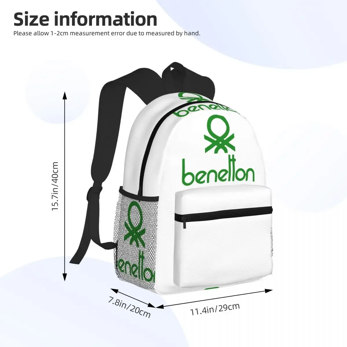 sac à dos pour étudiants united colors of benetton, sac d'école, randonnée, voyage, sac à dos pour garçons et filles, sac à bandoulière à la mode