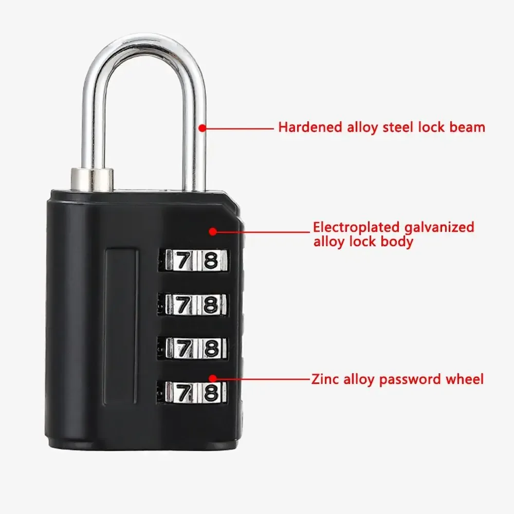 serrure à code de sécurité antivol pour bagages, cadenas à 4 chiffres, peintures de voyage, valise, nouveau