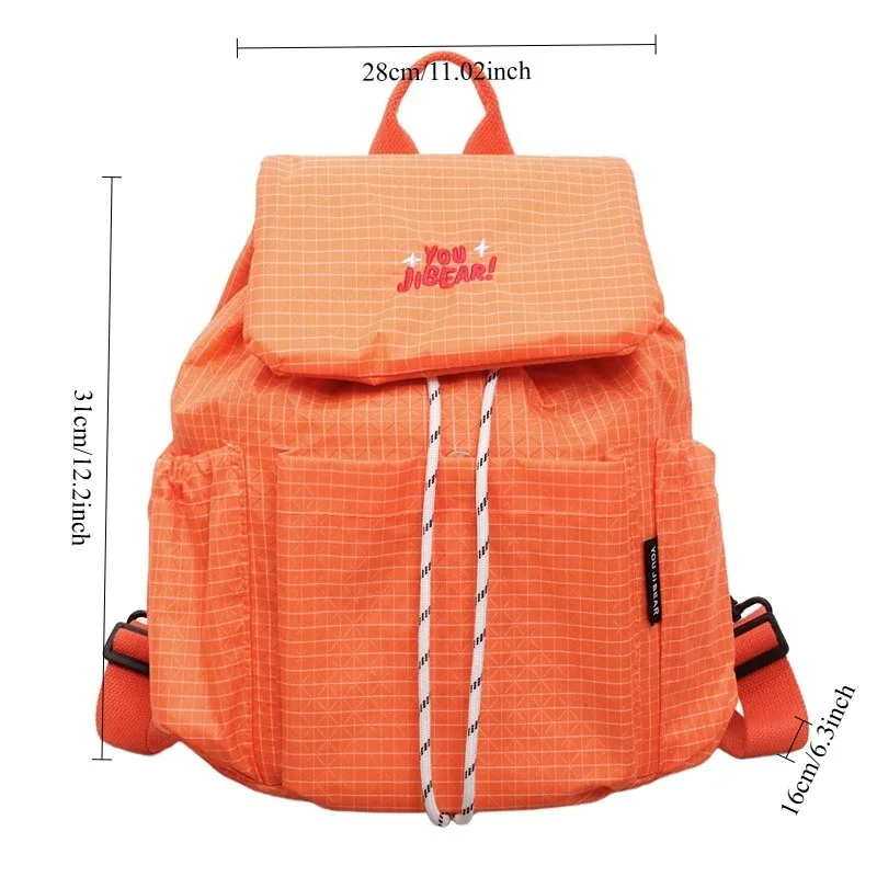 nouveau sac à dos à carreaux tendance, léger, imperméable, pour femme, idéal pour les voyages, l'université, les trajets quotidiens, l'école, avec plusieurs poches, sac à dos décontracté