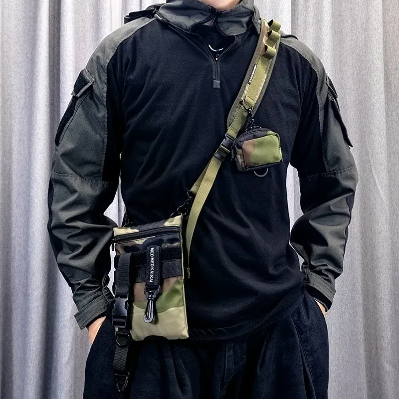 sac à bandoulière tactique multifonction réglable rapide pour hommes, sangle de sport de plein air, style techwear, accessoires de sac à bandoulière
