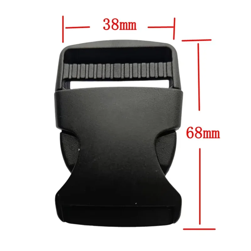 boucles à dégagement rapide 25mm/38mm, clips en plastique réglables pour sangles de sac à dos, paracord noir, équipement de bricolage pour parachute, 2/5/10 pièces