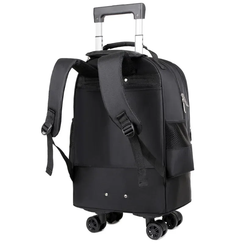 Sac à dos de voyage d'affaires multifonctionnel avec roues pivotantes, sac à dos pour ordinateur portable Durable et étanche de grande capacité pour court voyage
