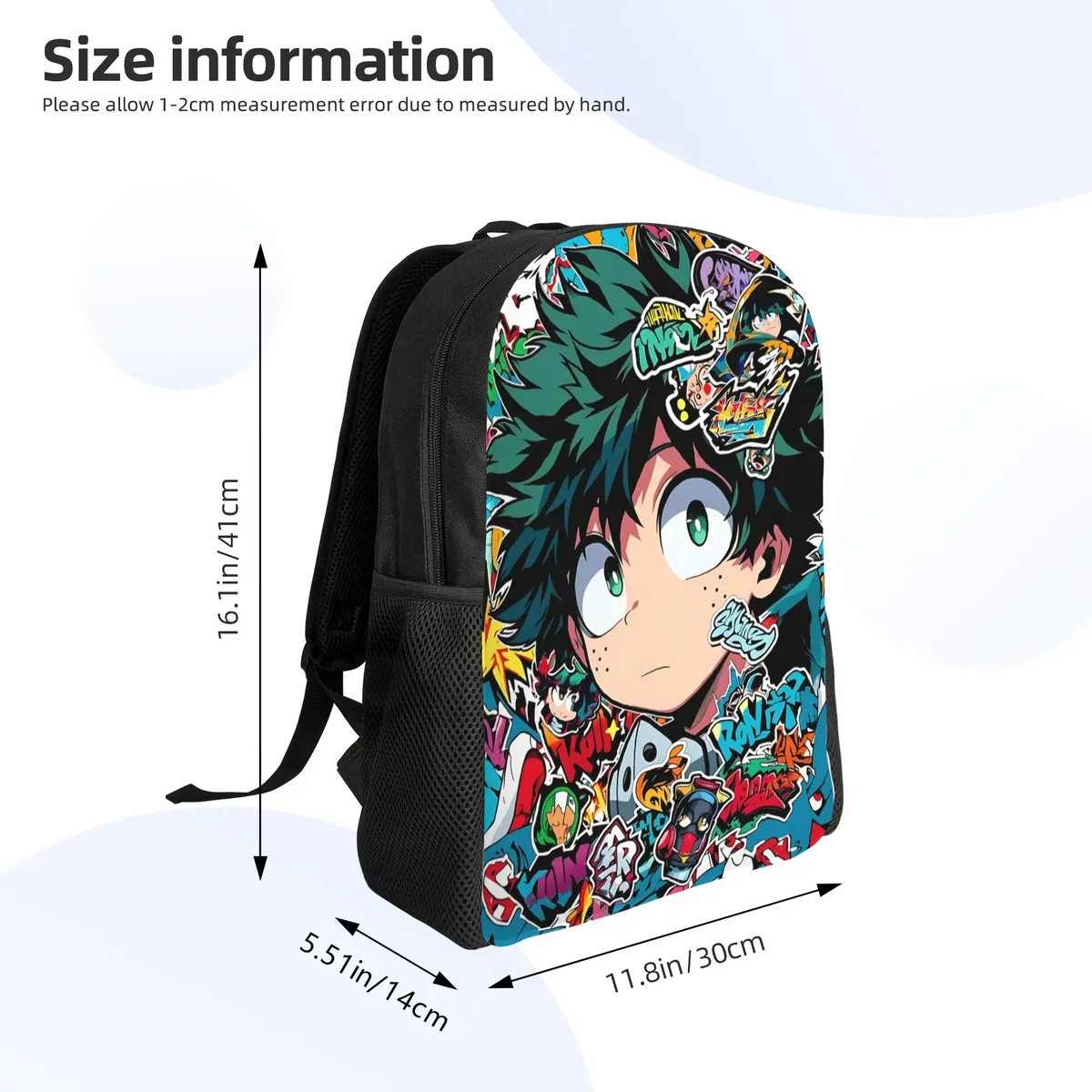 sac à dos my hero academia, 1 pièce, sac à dos coloré, le nouveau semestre commence