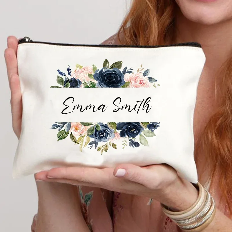 trousse à cosmétiques personnalisée avec nom, meilleur cadeau pour les enseignants de demoiselle d'honneur, femme, sœur, trousse de maquillage personnalisée, trousse de toilette tendance pour femmes