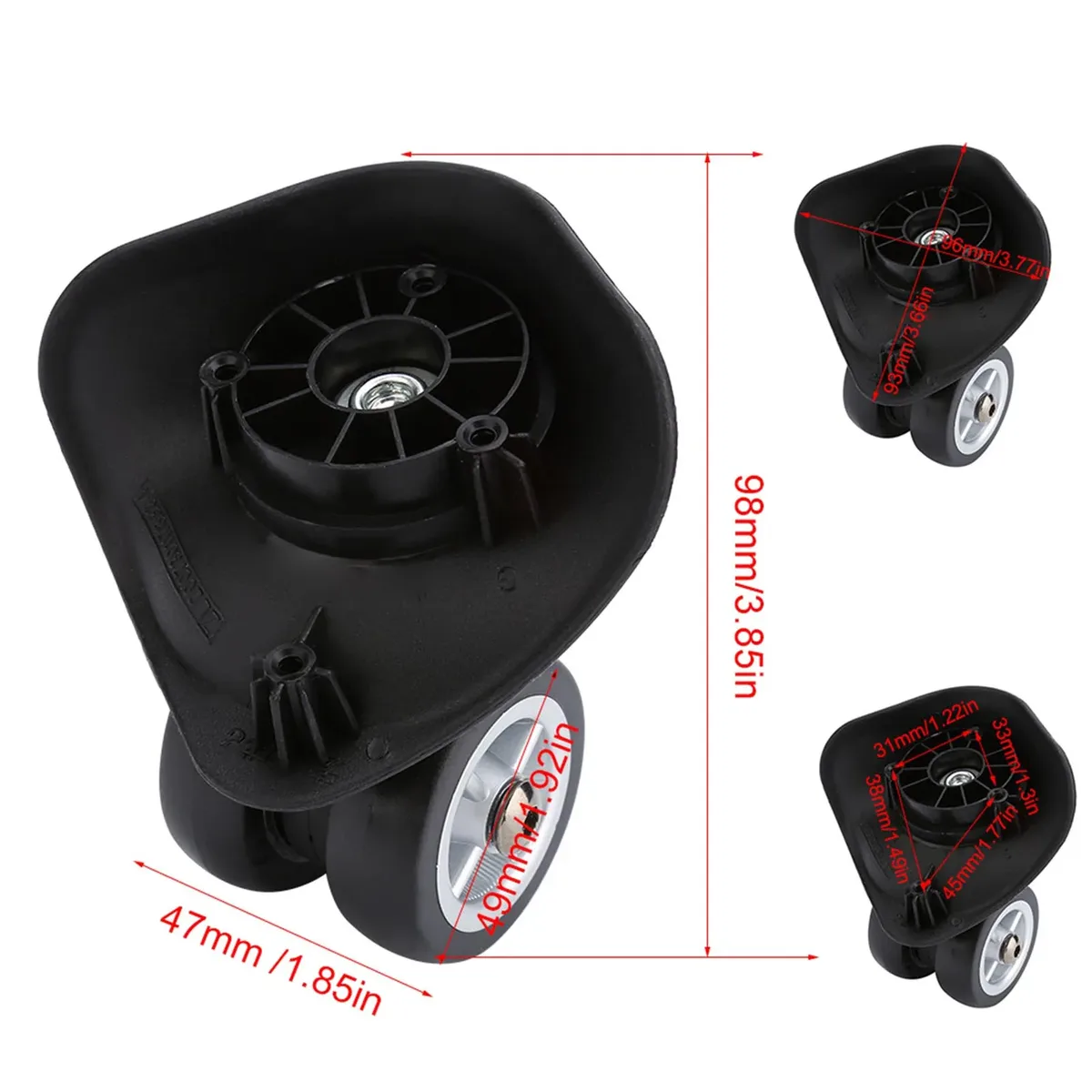 roue de valise 2 pièces roue de remplacement de valise roue de bagage en plastique accessoires par valigie