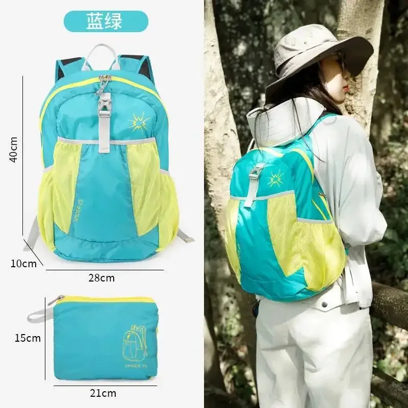 2025 mode personnalité en plein air ultra-léger pliable sac de peau pour les femmes portable 2025 léger randonnée sac à dos