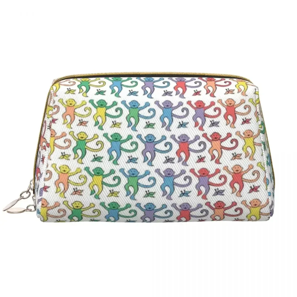 sac à cosmétiques de voyage personnalisé pour femme, rouleau preppy, singes, lapin, trousse de toilette et de maquillage, trousse de rangement de beauté pour dames