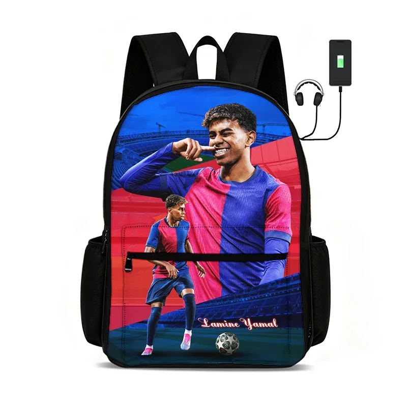 sac à dos football star l-lamin yamal, sacs d'école, de voyage, de grande capacité, sacs de sport, sacs à dos pour étudiants