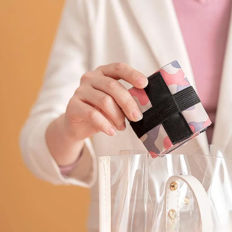 sac fourre-tout en nylon camouflage grande capacité pliable avec poignée pour le shopping et l'organisation