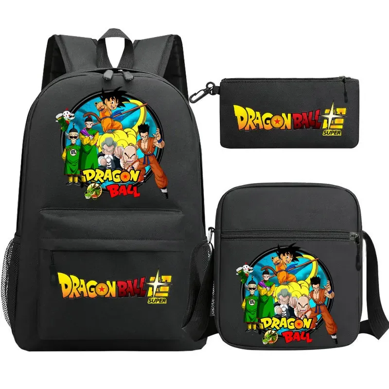 ensemble de sacs à dos dragon ball avec sac à déjeuner et trousse à crayons, sacs à dos pour garçons, sacs à d