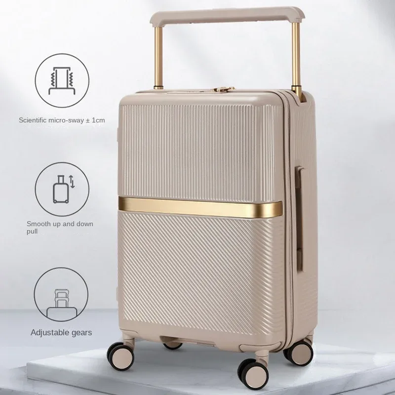 valise cabine 20 pouces avec poignée large, nouvelle collection pour hommes et femmes, valise de voyage grande capacité 26 pouces avec serrure à combinaison