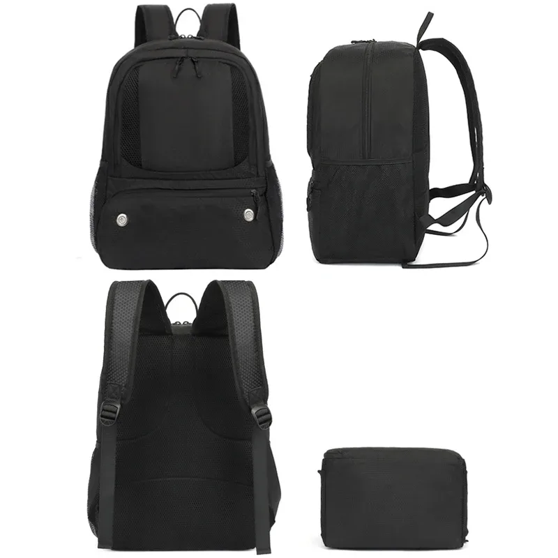 sac à dos de sport multifonctionnel, sac de matériel de football avec compartiment à chaussures indépendant, sacs à dos de voyage légers et imperméables pour l'extérieur