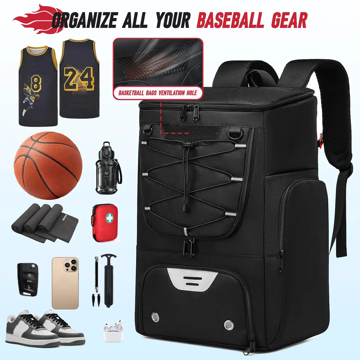 sac à dos de football pour hommes, sac à dos de basket-ball, sacs de rangement de football en plein air, sac à dos de sport d'entraînement avec compartiment à chaussures