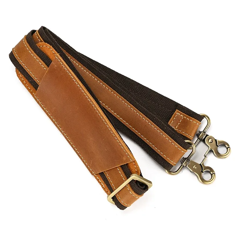 sangle en cuir vintage pour sac à bandoulière, longue sangle réglable pour sacs messager, sangle de sac pour hommes