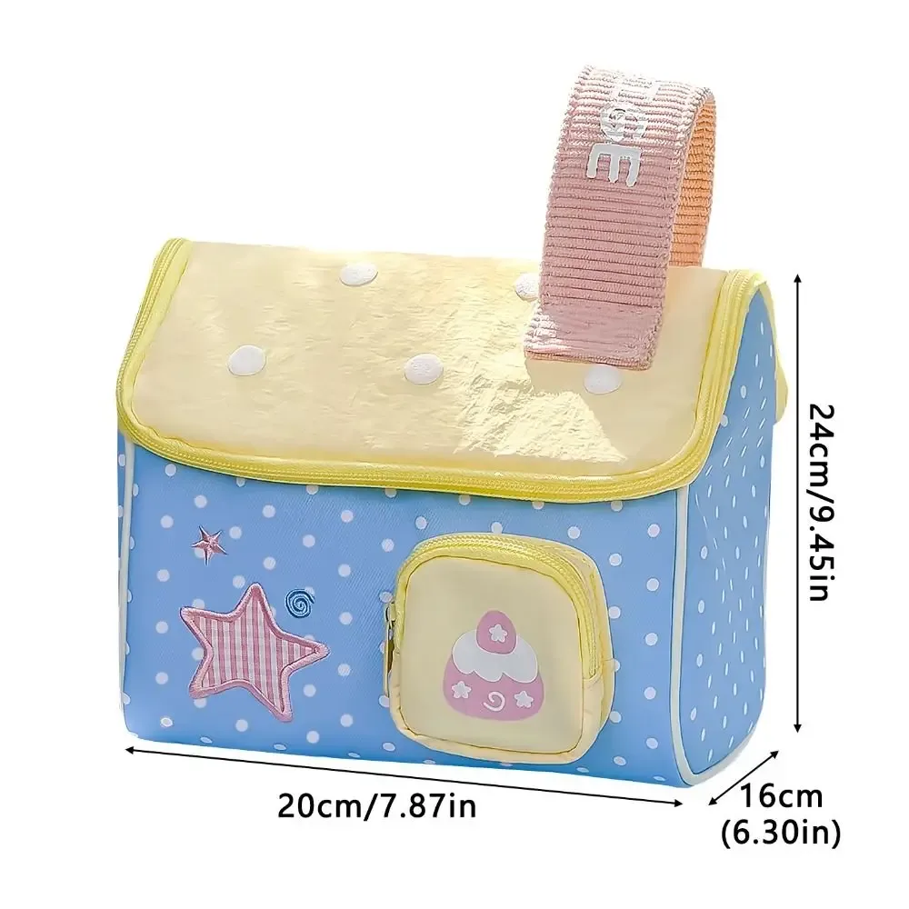 trousse de maquillage durable en forme de maison, grande capacité, trousse de toilette portable, pochette cosmétique multicouche pour la maison et les voyages