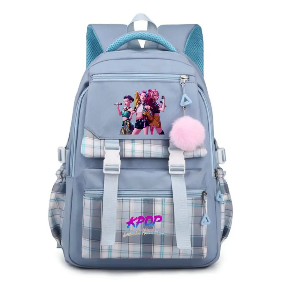sacs à dos d'école kpop demon hunters, sacs d'école pour étudiants, sac à dos de voyage à la mode pour filles, sac à dos étanche avec fermeture éclair, sac à dos pour ordinateur portable
