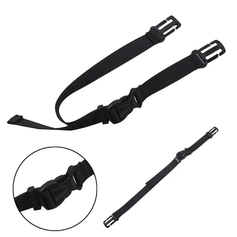 sangle de poitrine réglable, sangle d'épaule pour sac à dos, boucle antidérapante, clip, sangle d'épaule polyvalente, sangle de bagage, ceinture noire