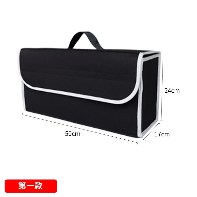 sac de rangement en feutre pour coffre de voiture, en tissu non tissé, pliable, organisateur portable avec poignée, résistant à l'usure, boîte de rangement universelle pour voiture