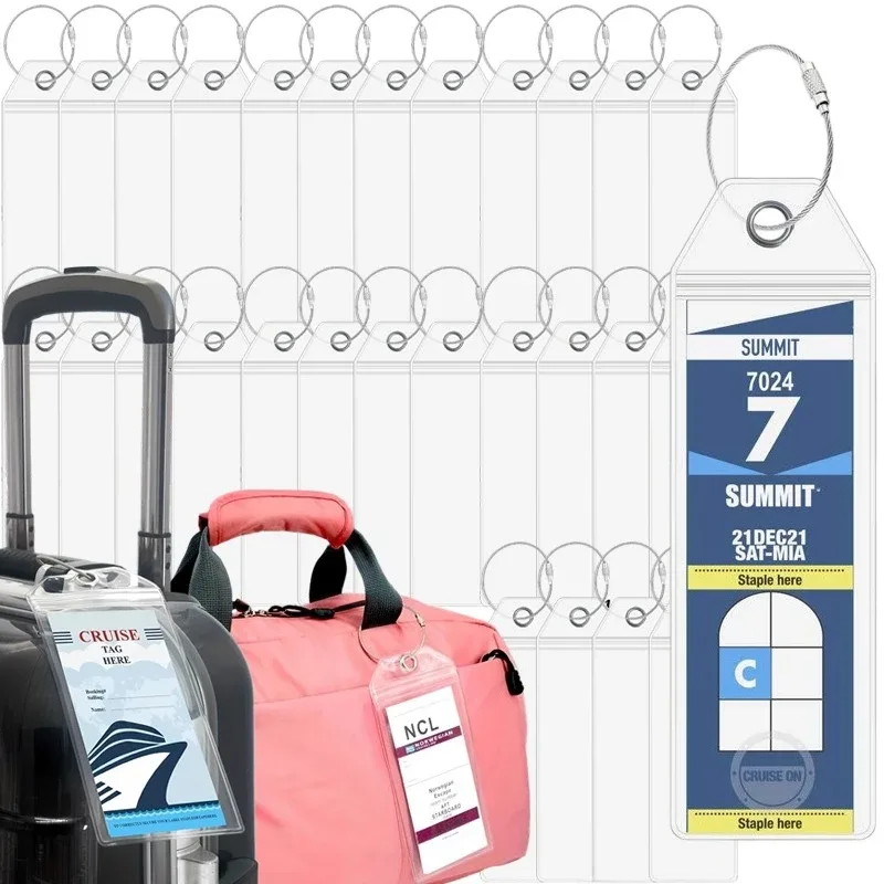 Étiquette de bagage de croisière en PVC imperméable, épaisse et transparente, nom personnalisé, étiquette d'identification, sac de Voyage océan, porte-étiquette, Anti-perte, essentiel de voyage