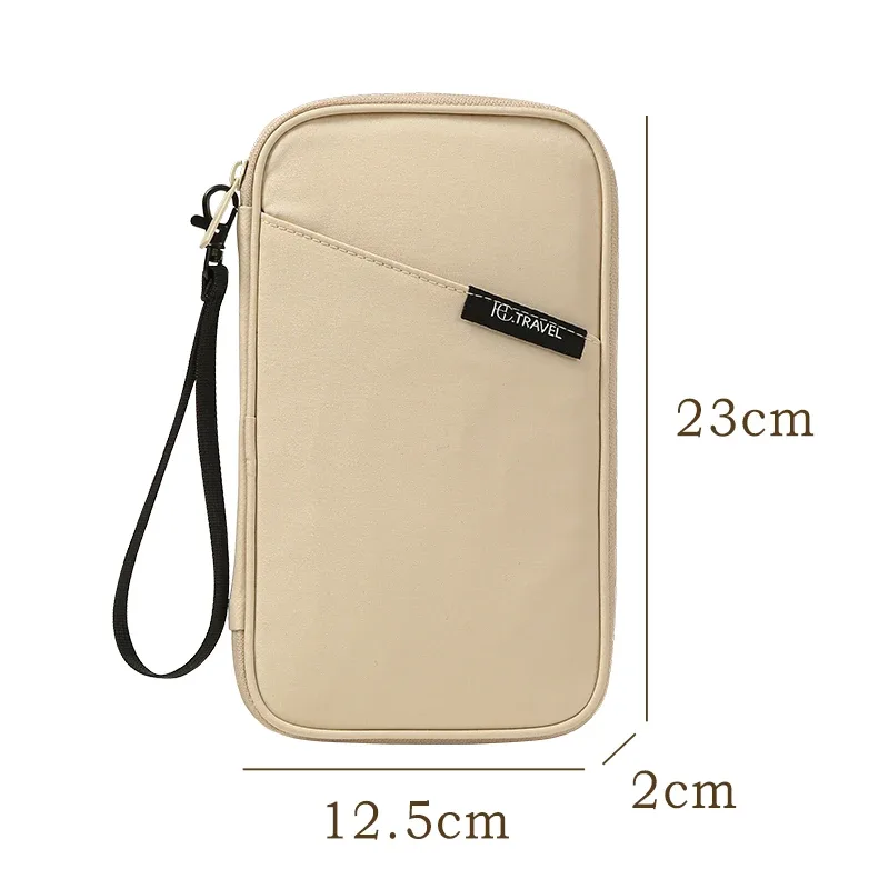 sac de rangement de portefeuille de porte-passeport bloquant rfid familial-organisateur de documents de voyage avec étui pour cartes de crédit sac de voyage essentiel