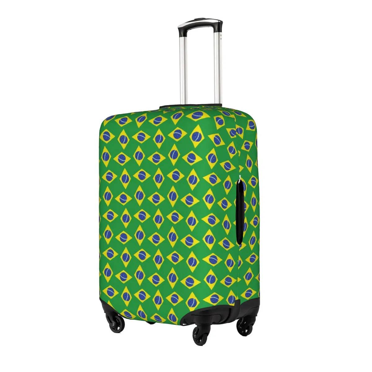 Housse de valise avec drapeau du Brésil, housse de protection lavable pour bagages de 18 à 32 pouces