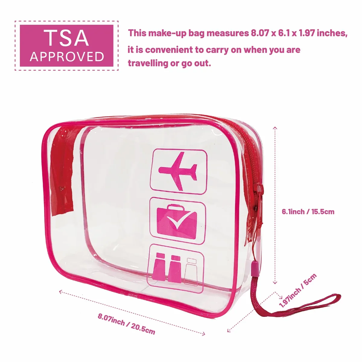 sac à cosmétiques transparent de voyage pour hommes et femmes, trousse de toilette étanche, sacs de maquillage, sac de maquillage transparent à fermeture éclair, boîte de rangement