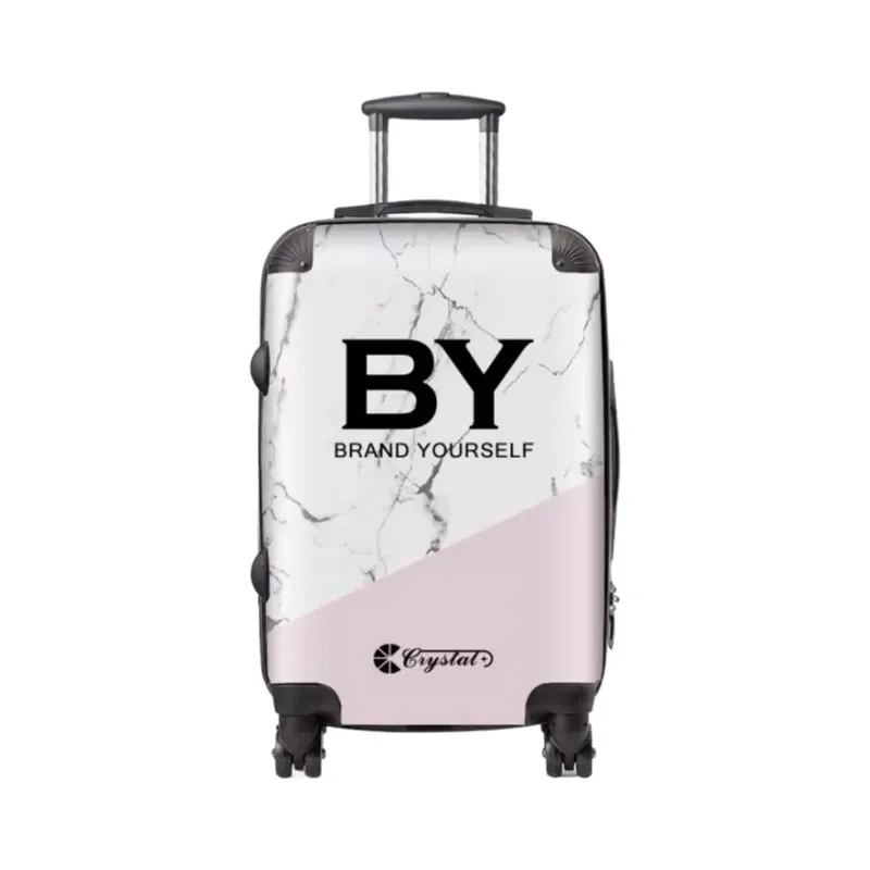 valise à rayures classiques personnalisée : sac trolley monogramme personnalisé avec roulettes