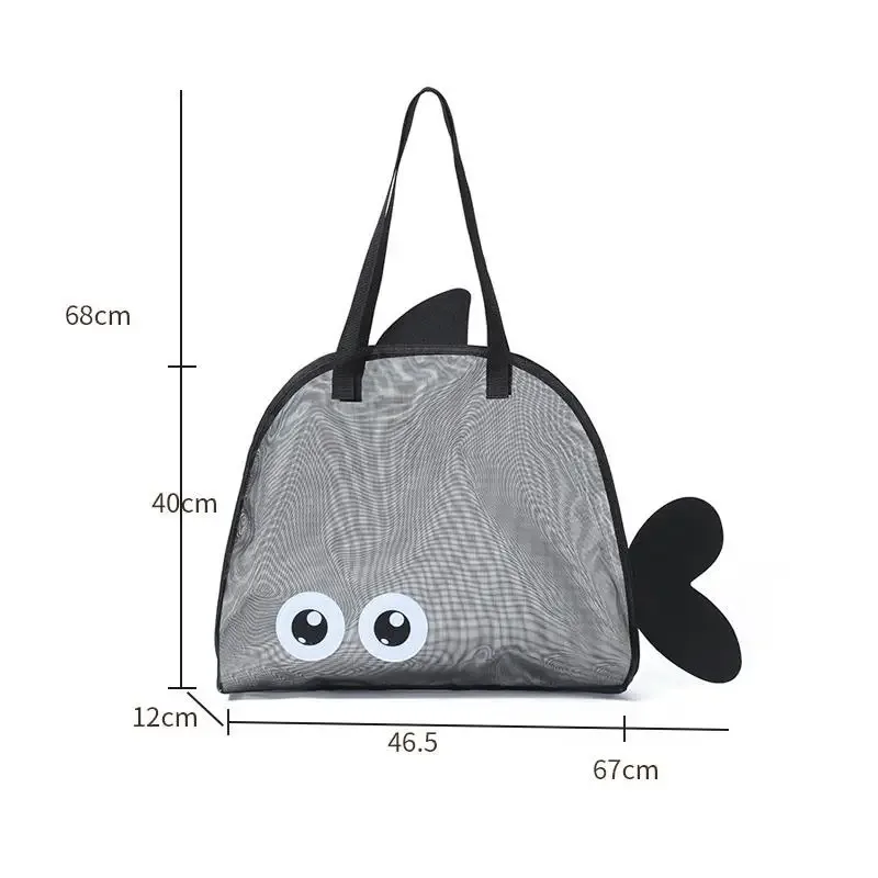sac de rangement mignon de grande capacité, pochette d'organisation portable et pliable en maille pour jouets de plage, voyage, sports de plein air