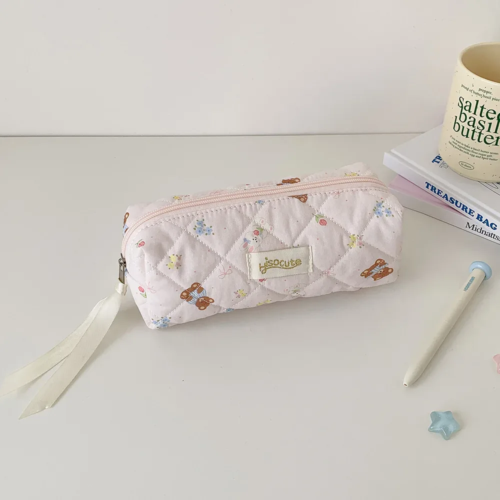 sac de maquillage mignon en forme d'ours, compartiments multicouches, organisateur de cosmétiques avec fermeture éclair, trousse de toilette de voyage portable pour femmes et filles