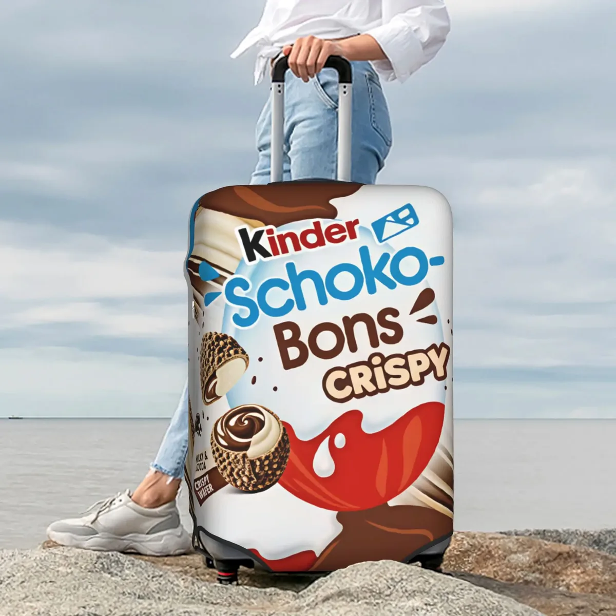 k-kinders chocolate b-buenos housse de protection pour bagages, housses de valise de voyage mignonnes pour 18-32 pouces