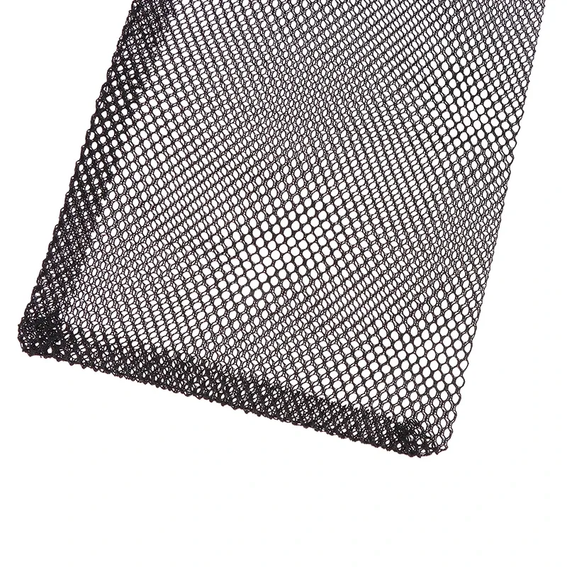 sac de rangement en maille de nylon noir durable multi-usage avec cordon de serrage, idéal pour la maison, les voyages, les activités de plein air et le linge sale (1 pièce)