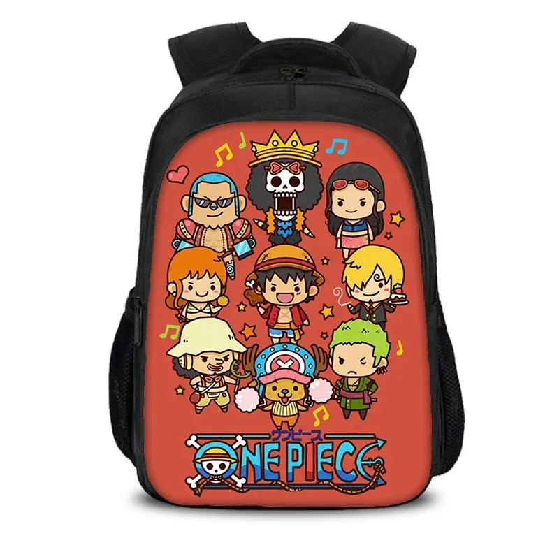 sac à dos double couche de grande capacité one piece monkey d. luffy, sacs d'école pour étudiants, sac à dos de voyage pour filles et garçons