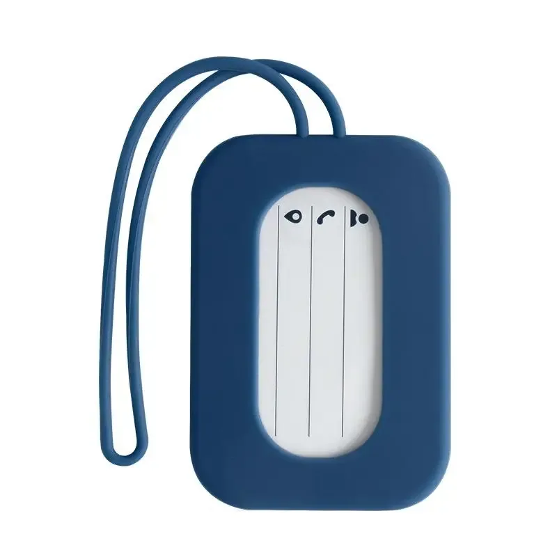 étiquette de bagage universelle en silicone souple avec cordon détachable – étiquette de bagage de voyage anti-perte, étiquette d'identification de valise