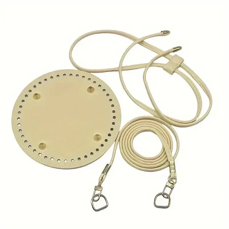 ensemble de 6 accessoires pour la fabrication de sacs à main et sacs bandoulière diy faits main : sangle de sac ronde + bandoulière + ensemble d'accessoires pour sac seau à cordon, idéal pour la création de sacs et de portefeuilles faits main, cadeau