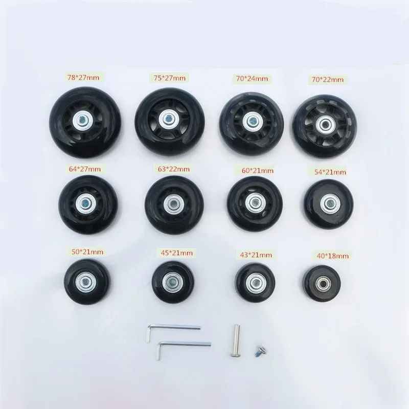 Roues de rechange pour valise, roulettes silencieuses universelles, accessoires pour valises de 20 à 28 pouces