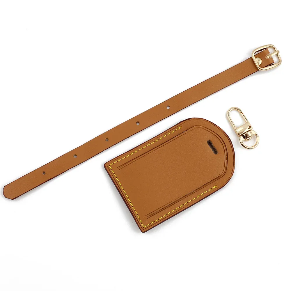étiquettes de bagage en cuir tanné végétal pour sacs à main, valises, sacs d'affaires et cartes d'embarquement – accessoires de voyage